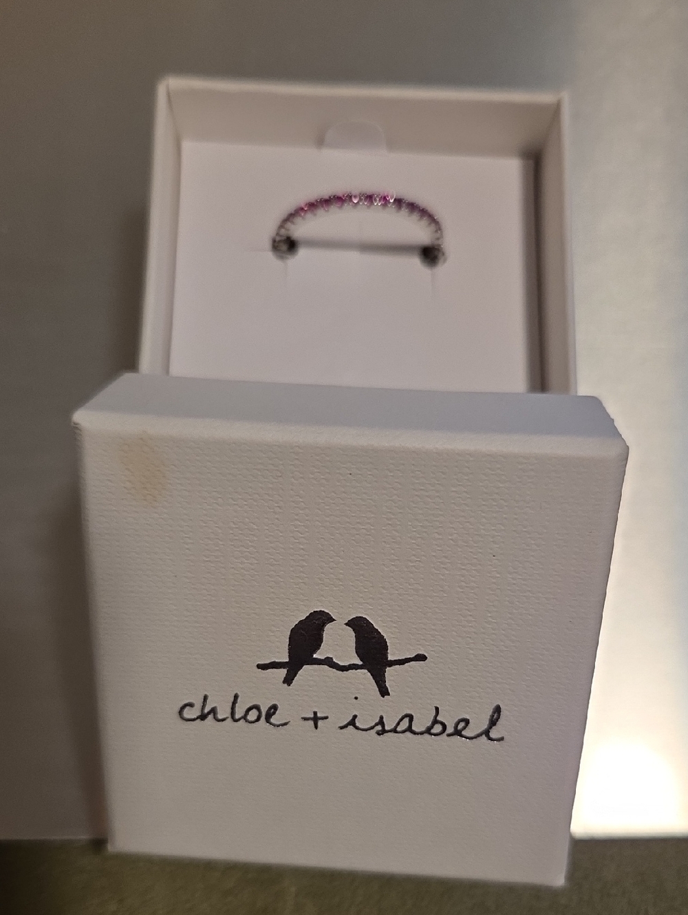Chloe + Isabel Petits Bijoux Stacking Ring Bright Pink - size 9 - R175RUSR-9